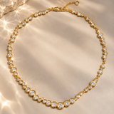 Asymmetrical Tennis Set (Necklace & Bracelet)