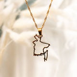 Bangladesh Outline Pendant (Gold)