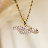 Jamaica Bling Crystal Country Pendant