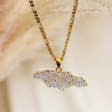 Jamaica Bling Crystal Country Pendant