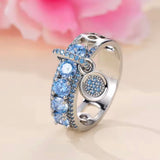 Crystal Dangle Charm Rings