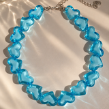 Jelly Heart Beaded Necklace