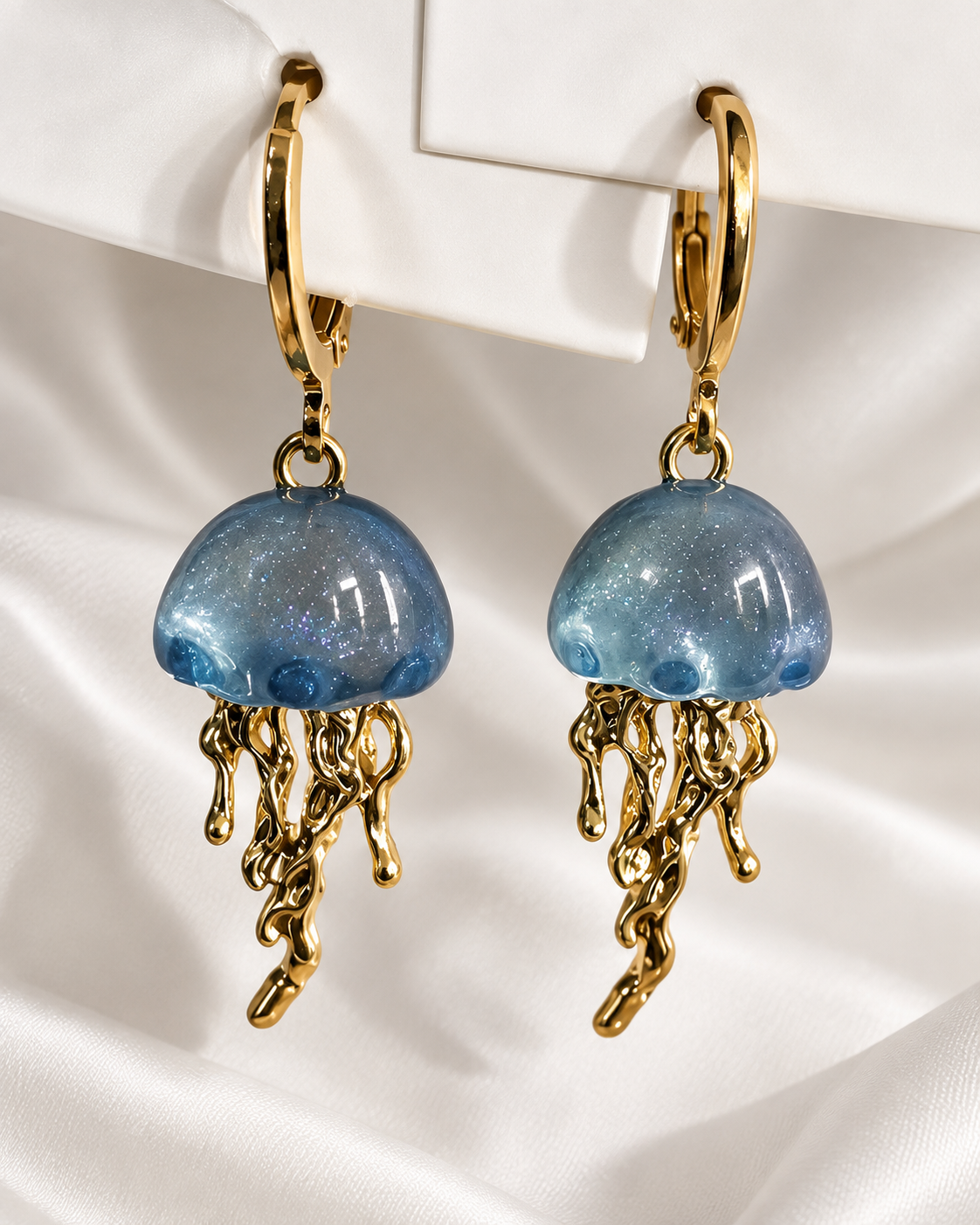 Blue Jellyfish Earrings