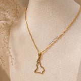 Cameroon Outline Necklace