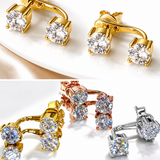 Double Stud Moissanite Earrings