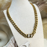 Double Initial Personalised Cuban Chain
