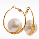 Pearl Hoop Earrings