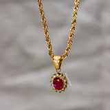 Ruby Men Gemstone Pendant - Gold