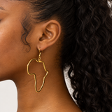 Akila Large Africa Outline Earrings