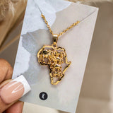 Golden Safari Africa Necklace (Gold)