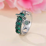 Crystal Dangle Charm Rings
