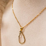 Sri Lanka Outline Necklace