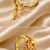 Ankh Egyptian Cross Ring - Gold