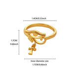 Ankh Egyptian Cross Ring - Gold