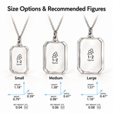 Laser Etched, Personalized 3D Crystal Photo Necklace