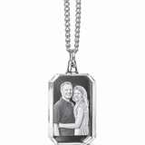 Laser Etched, Personalized 3D Crystal Photo Necklace