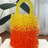 Lemondrop Punch Beaded Bag