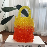 Lemondrop Punch Beaded Bag
