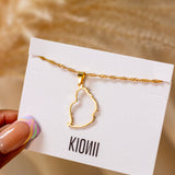 Mauritius Outline Necklace