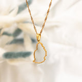 Mauritius Outline Pendant (Gold)