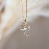 Africa Crystal Mini Heart Necklace (Kids)