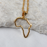 Africa Outline Mini Necklace (Kids)