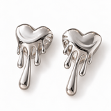 Molten Heart Earrings (Gold)