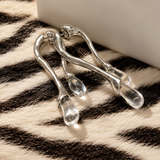 Moonveil Glass Earrings (Silver)