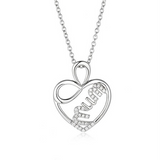 Mum Sterling Silver Heart Pendant & Chain