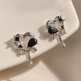 Noir Heart Earrings