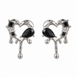 Noir Heart Earrings