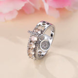 Crystal Dangle Charm Rings