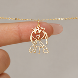 Personalised Children's Drawing Necklace