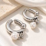 Phantom Pearl Hoops