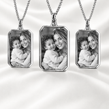 Laser Etched, Personalized 3D Crystal Photo Necklace