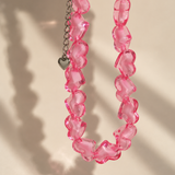 Jelly Heart Beaded Necklace