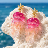 Pink Jellyfish Earrings
