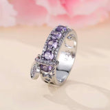 Crystal Dangle Charm Rings