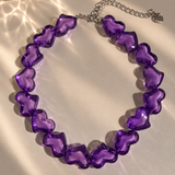Jelly Heart Beaded Necklace