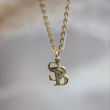 Mini Double Initial Necklace