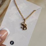 Mini Double Initial Necklace