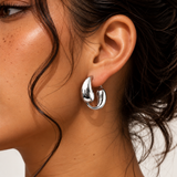 Demi Cluster Hoops (Silver)