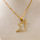 Trinidad & Tobago Outline Necklace