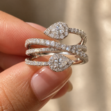 Vela Double Pear Ring