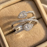 Vela Double Pear Ring