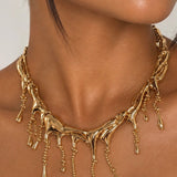 Waterdrop Statement Necklace - Gold