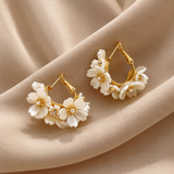 White Blossom Earrings