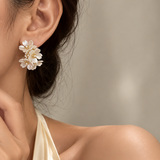 White Blossom Earrings