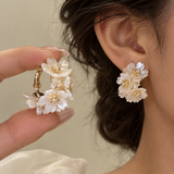 White Blossom Earrings