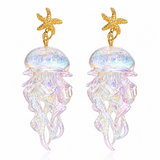 White Jellyfish Earrings